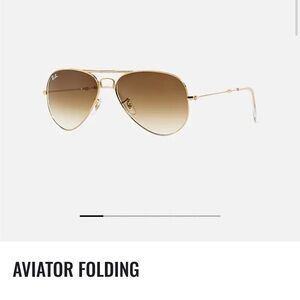 Ray-Ban Black Aviator Folding Sunglasses